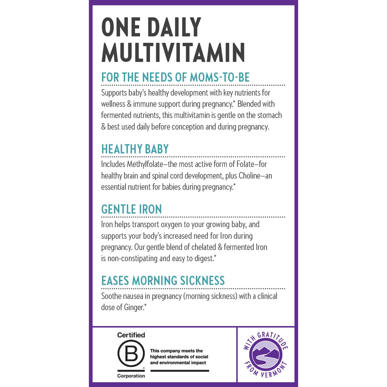 One Daily Prenatal Multivitamin